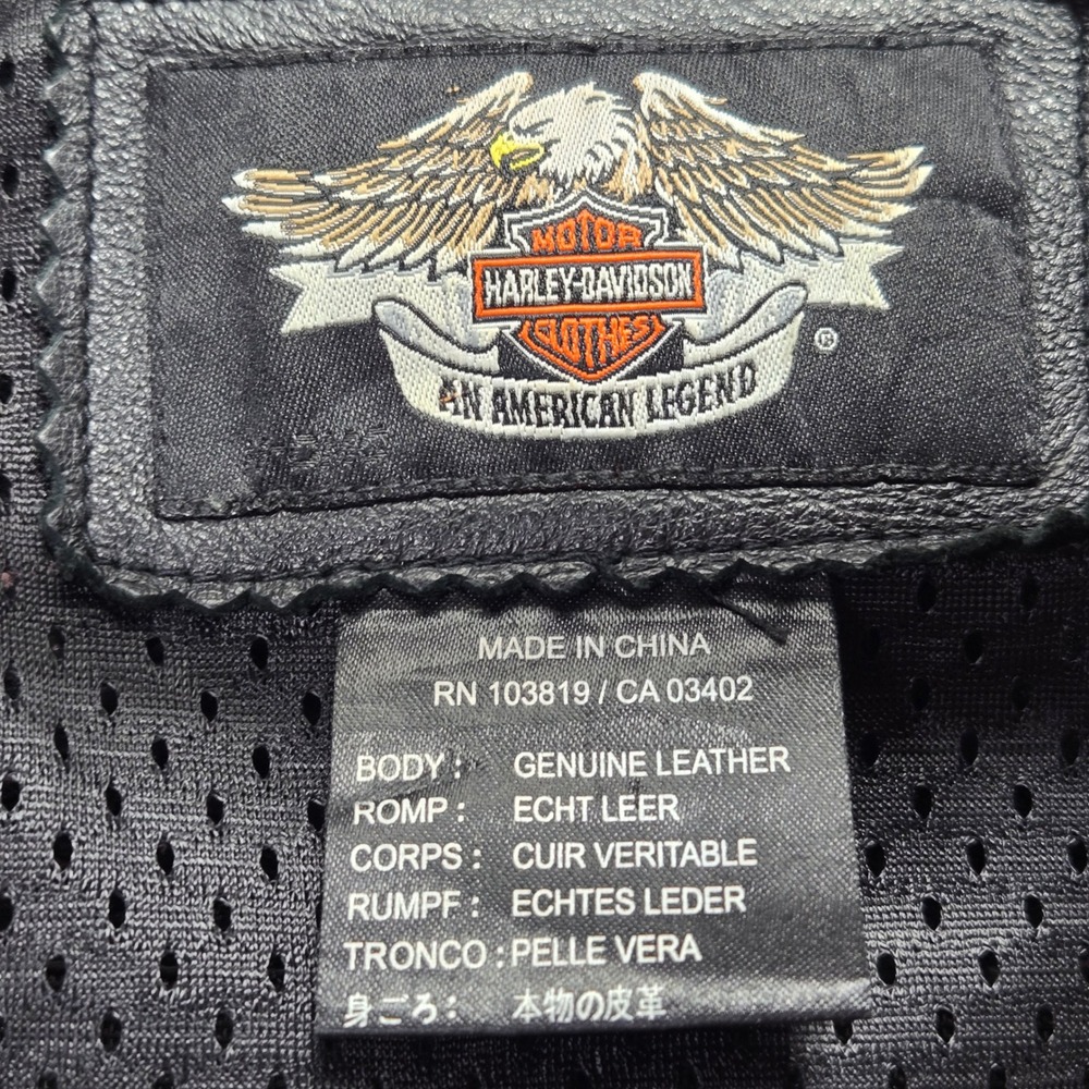 Harley-Davidson Women Leather Motorcycle Jacket Black Pink Embroidered HD-375 XL - Picture 8 of 14